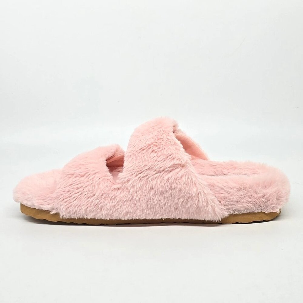 STEVE MADDEN Cuddle Baby Pink Faux Fur Slipper Women's Size 7 - Picture 7 of 12